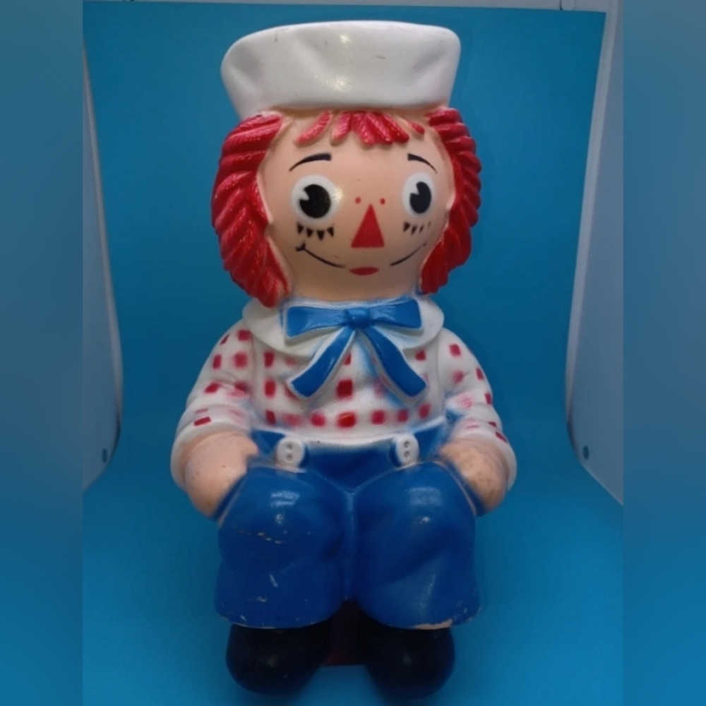 Vintage 1972 Raggedy Andy Bank The Bobbs Merrill Co Plastic